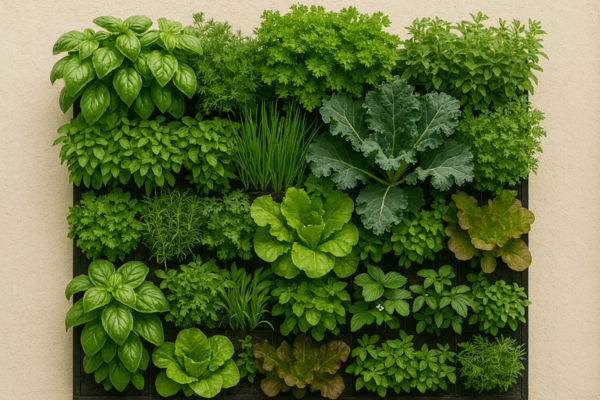 Em qualquer pequeno espaço você consegue montar uma horta vertical